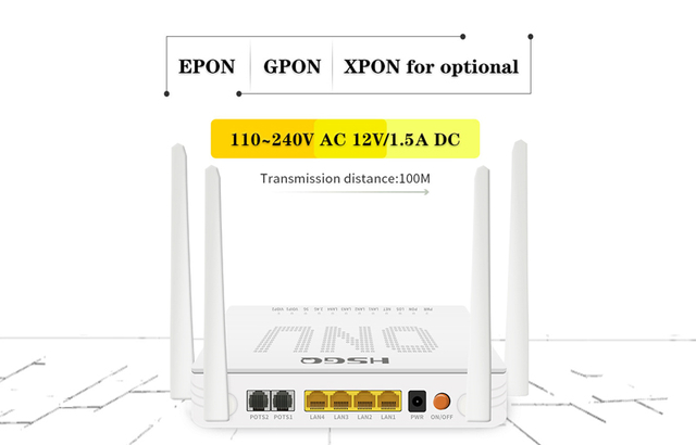 4GE+2POTS+1USB+2.4G+5.8G(1200M)wi-fi XPON ONU