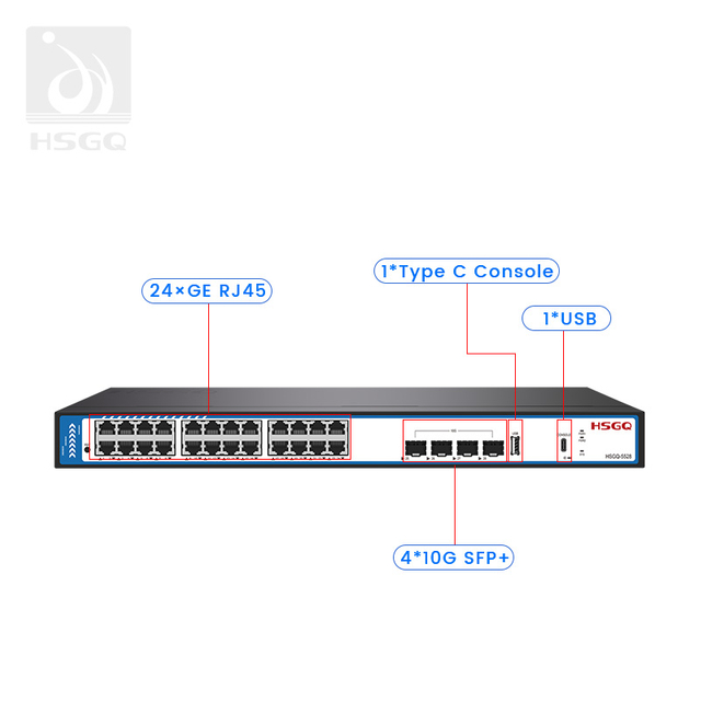24 Port L3 Core Switch Gerenciou Gigabit na rede