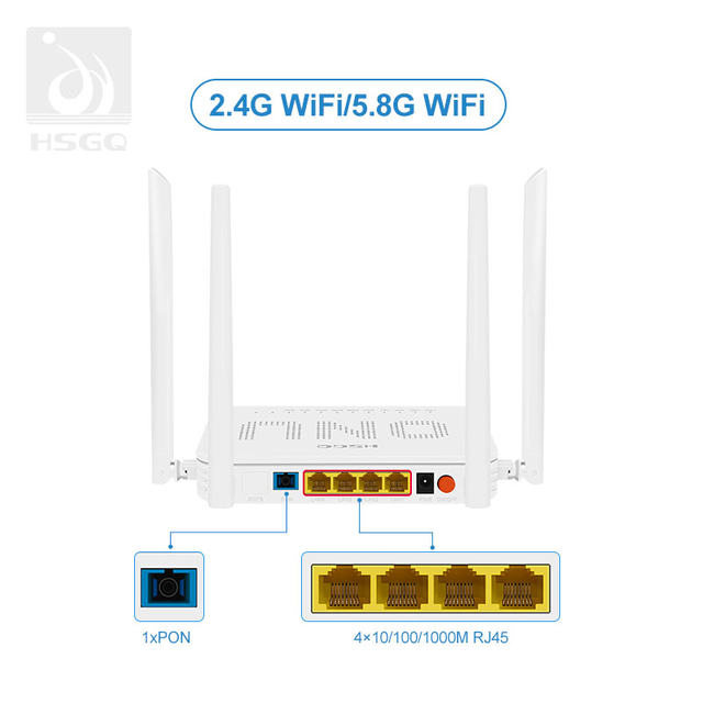 4ge+2,4g+5,8g (1200m) wifi xpon onu