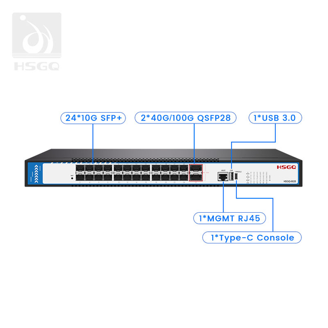 Switch SFP Data Center de 10G*24 portas 